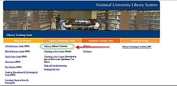 English: Screen shot of National University li... English: Screen shot of National University li...