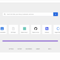 Beaker browser start page